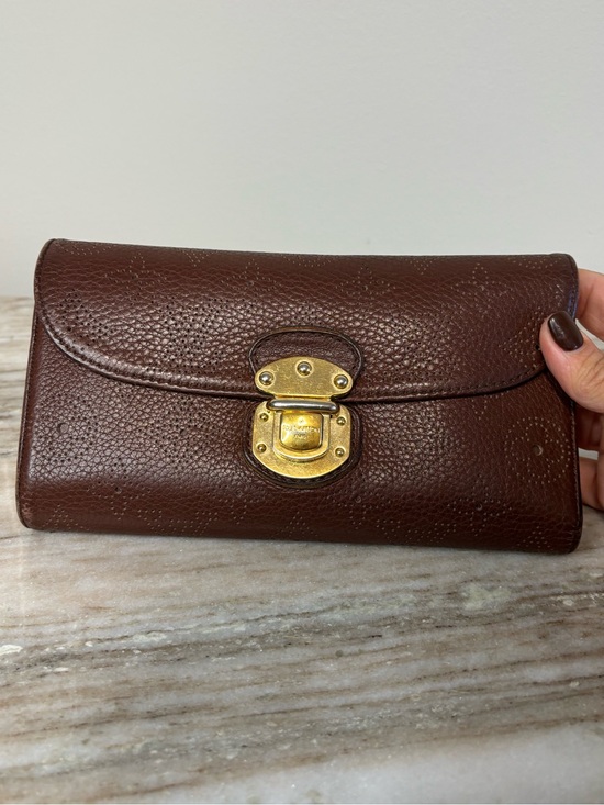 Louis Vuitton Handbags - Louis Vuitton Mahina Leather Long Wallet Brown Perforated Monogram